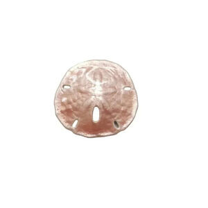 Sand Dollar Charm Pink Enamel Brooch Pin Vintage